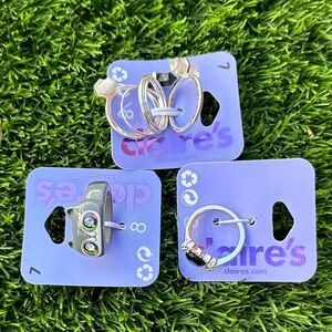 Claire's Mixed Metal Ring Trio Lots Size 8